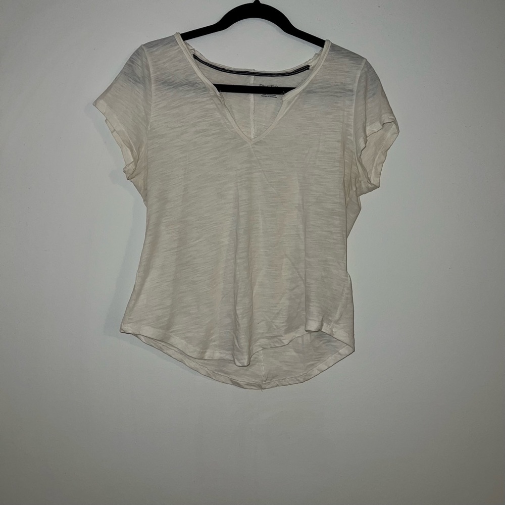 Anthropologie white sheer tee
